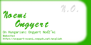 noemi ongyert business card